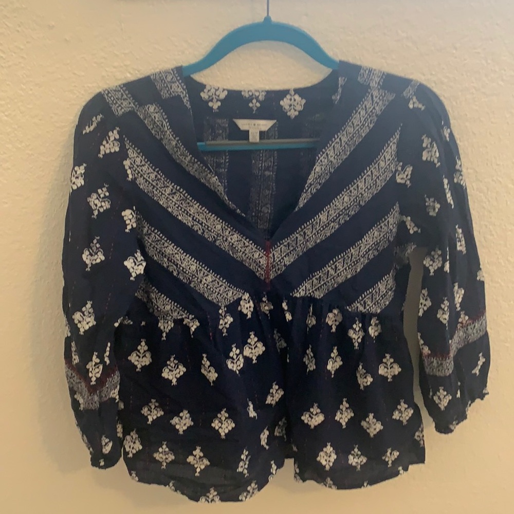 Lucky Brand peplum blouse.